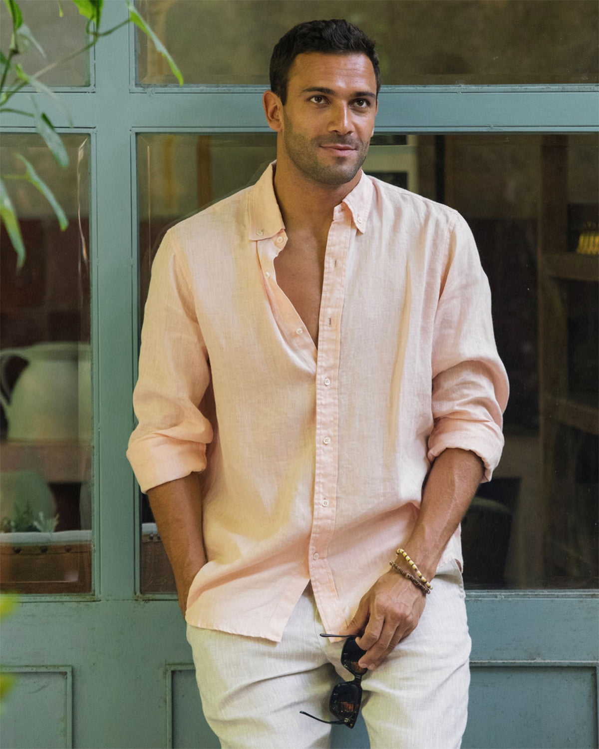 Classic Pastel Pink Long Sleeve Cotton Shirt