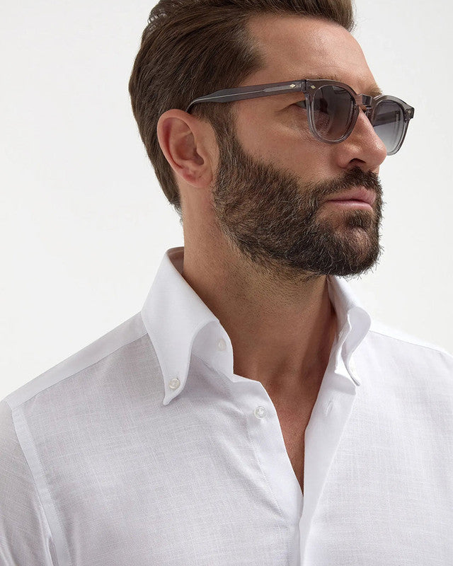 White Breathable Cotton Full Sleeve Shirt for Work & Weekend Style