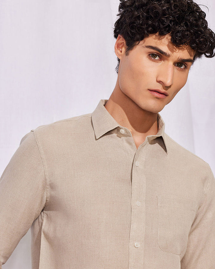Royal Cream Colored Linen Shirt