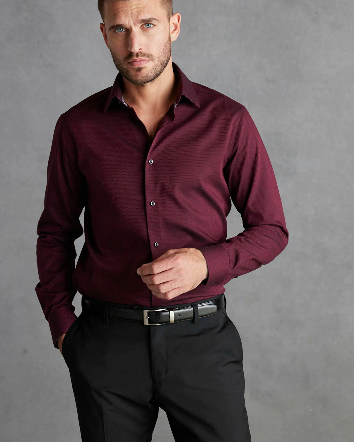 Maroon Regal Cotton Full Sleeve Shirt