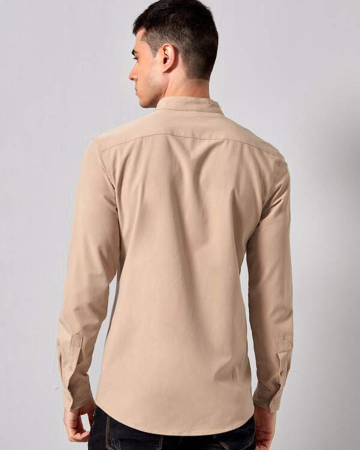 Superb Khaki Colored Cotton Shirt
