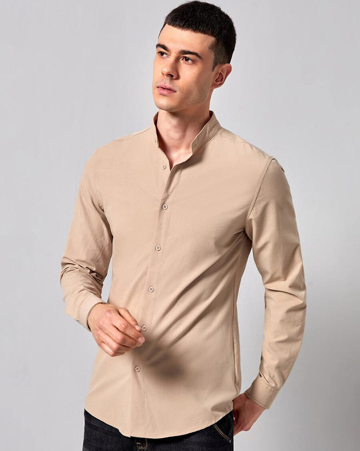 Superb Khaki Colored Cotton Shirt