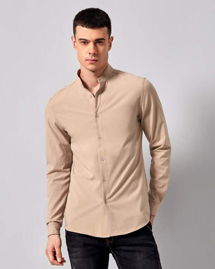 Superb Khaki Colored Cotton Shirt