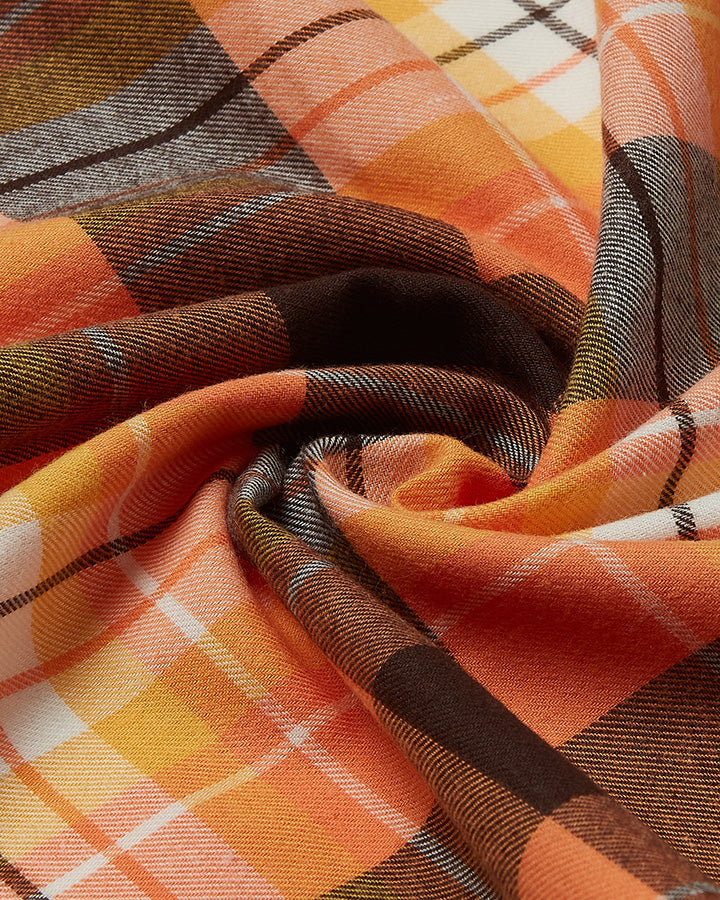 Citrine Crush Checked Cotton Shirt