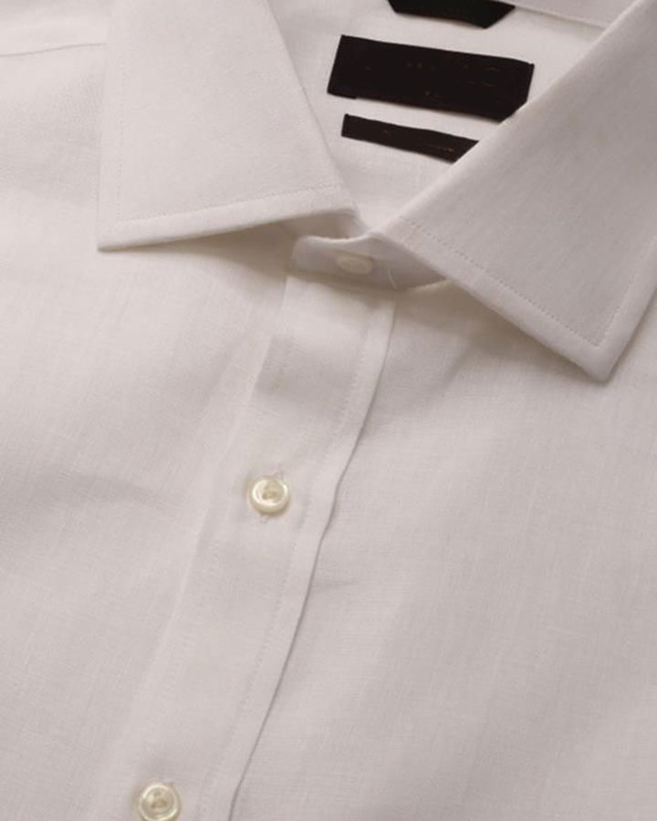 Classic Fit White Colored Cotton Shirt