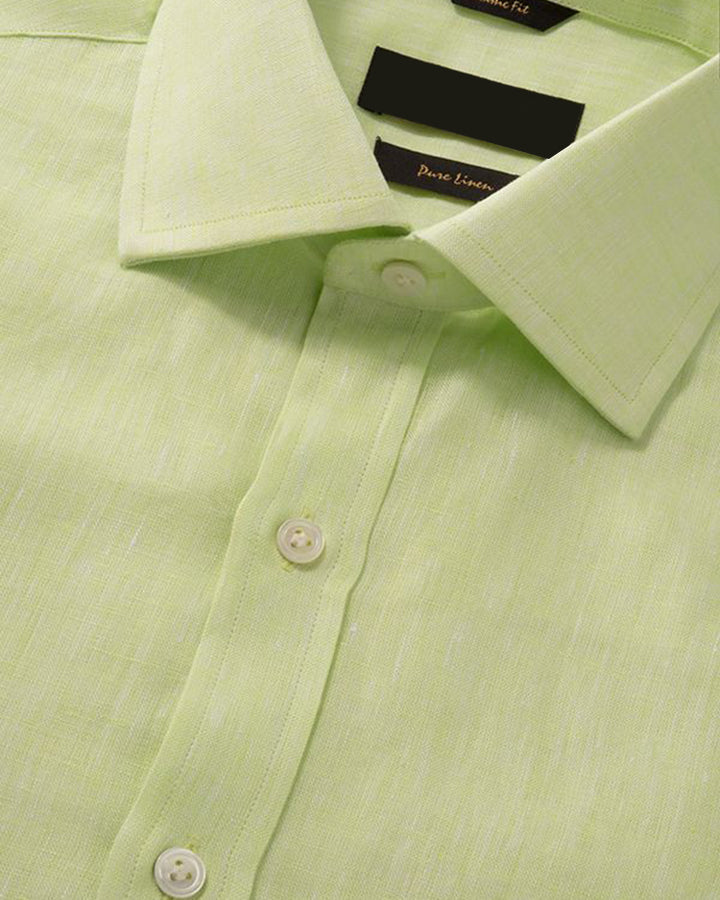 Classic Lime Green Colored Rayon Shirt