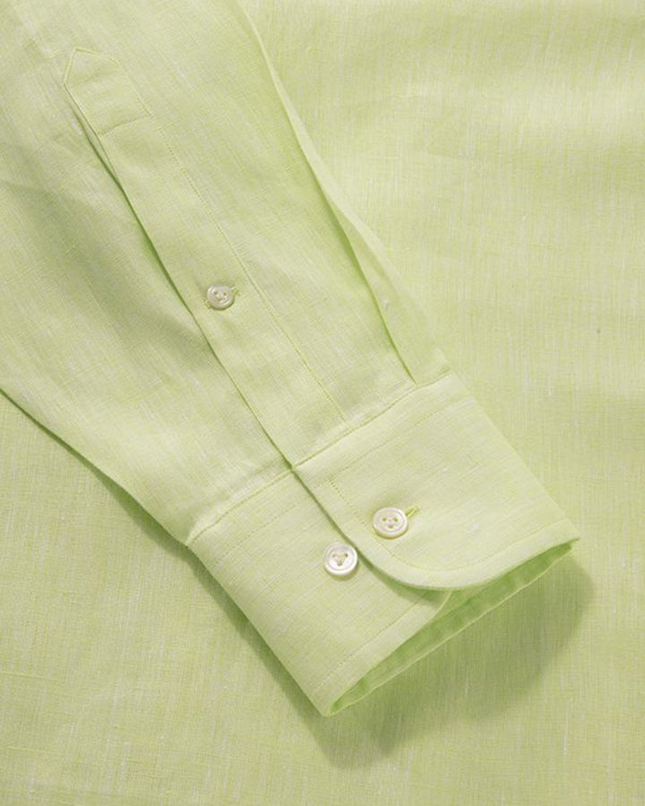Classic Lime Green Colored Rayon Shirt