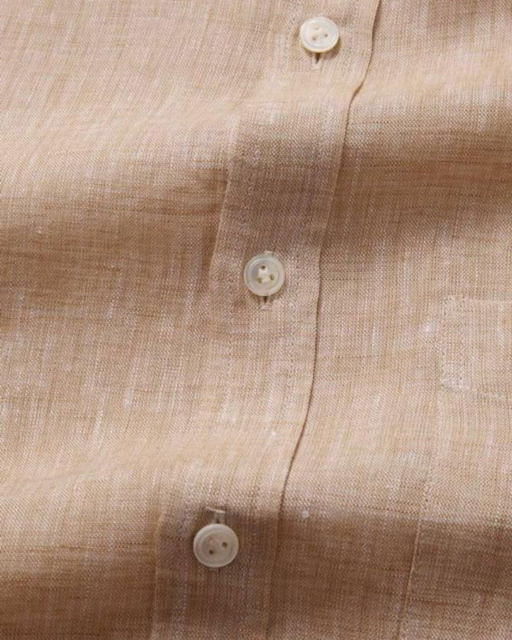 Classic Fit Sand Colored Cotton Shirt