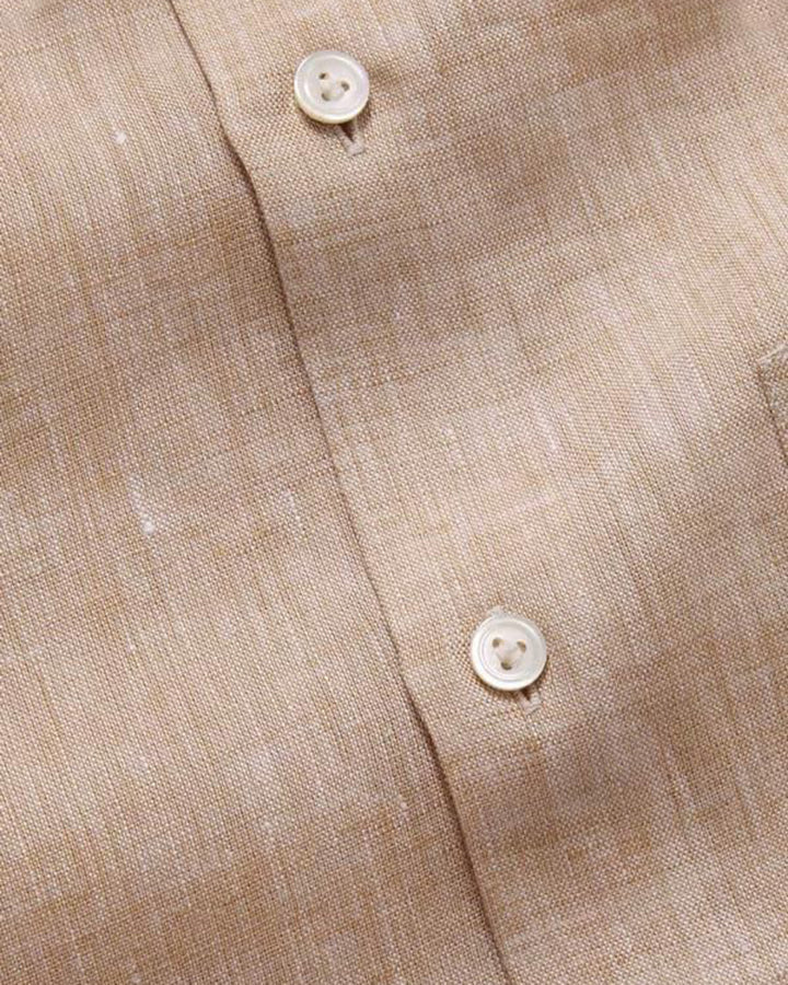 Positano Sand Colored Cotton Full Sleeve Shirt