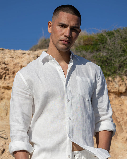 White Premium Cotton Full Sleeve Shirt for Office & Everyday Wear