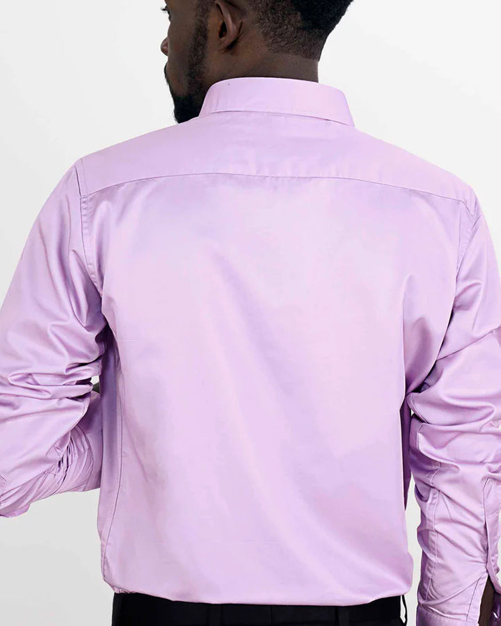 Formal Purple Colored Plain Shirt