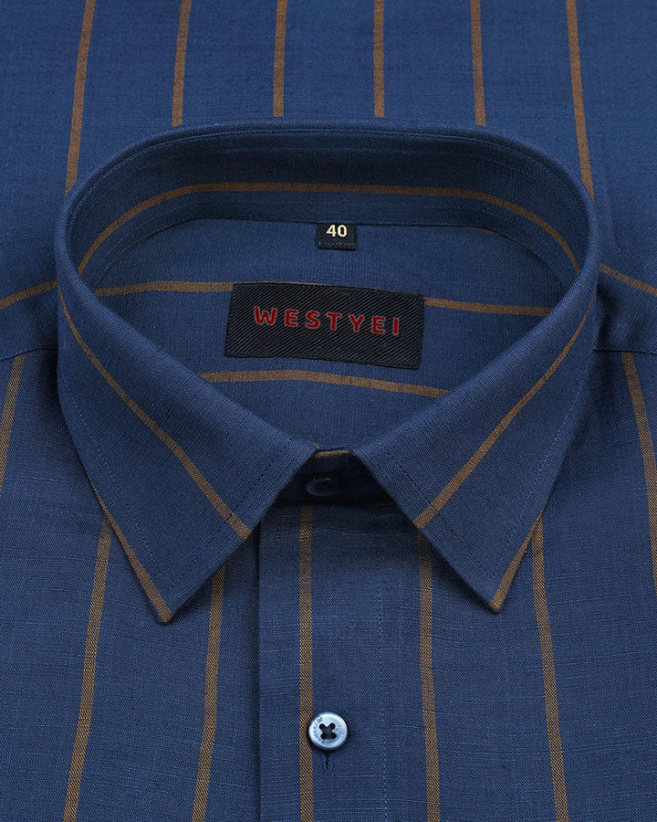 Premium Blue Colored Striped Shirt