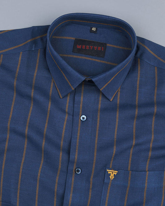 Premium Blue Colored Striped Shirt