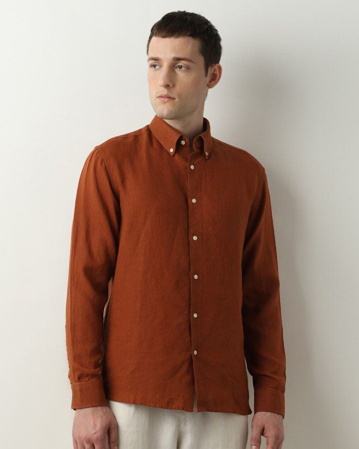 Admiral Rust Semi-Formal Cotton Shirt