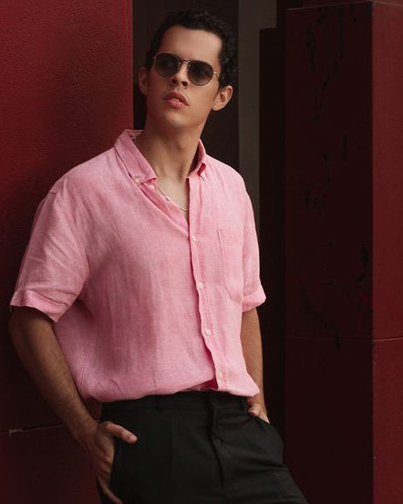 Premium Pink Colored Cotton Shirt