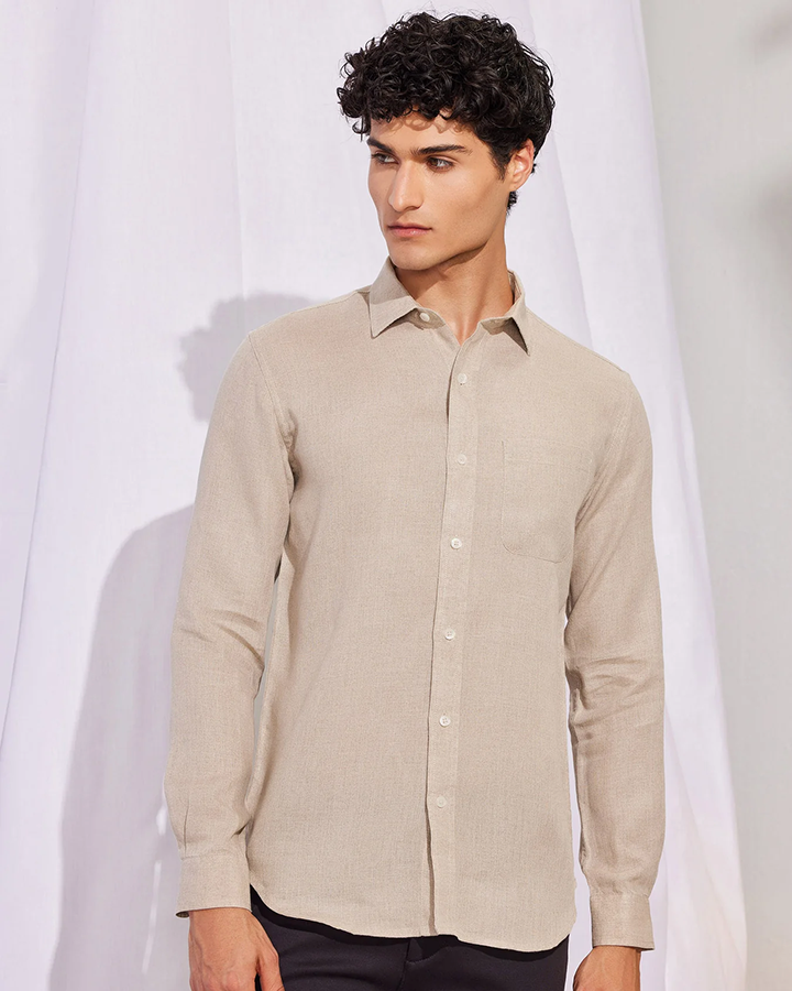 Royal Cream Colored Linen Shirt