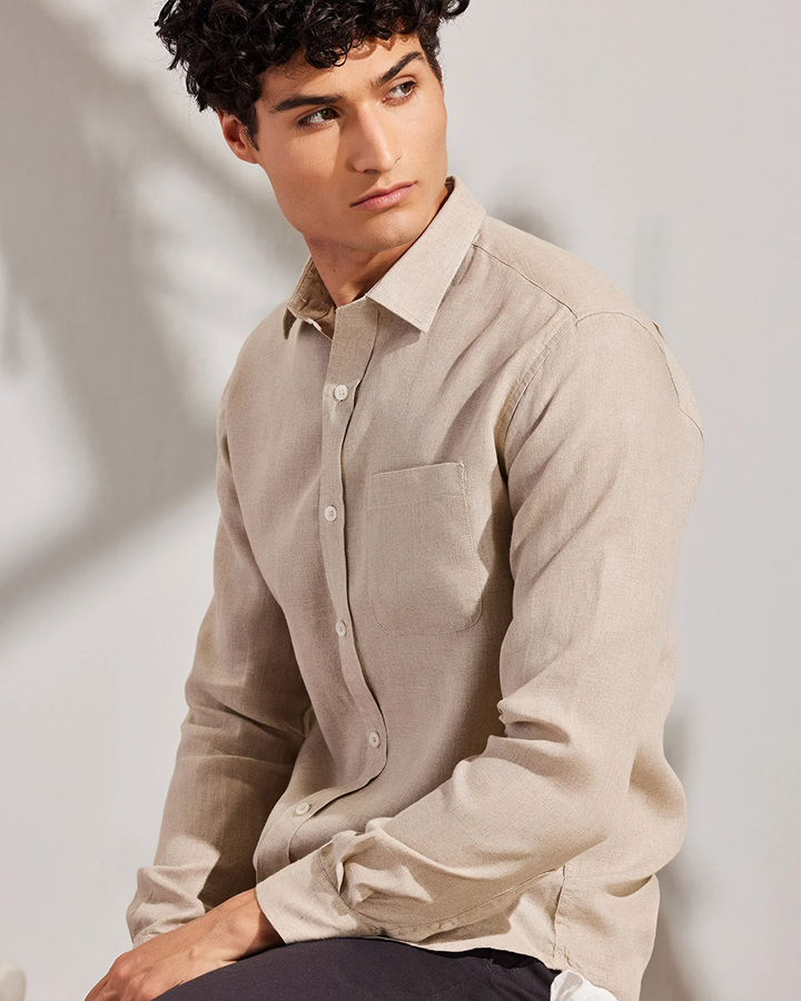 Royal Cream Colored Linen Shirt