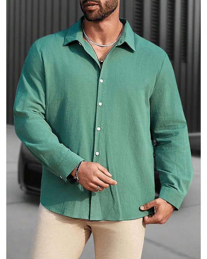 Fashionable Green Colored Cotton Shirt