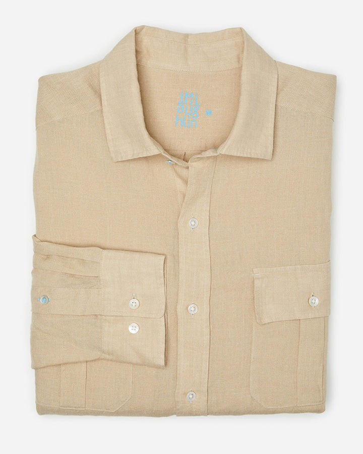 Smoothing Beige Colored Cotton Shirt