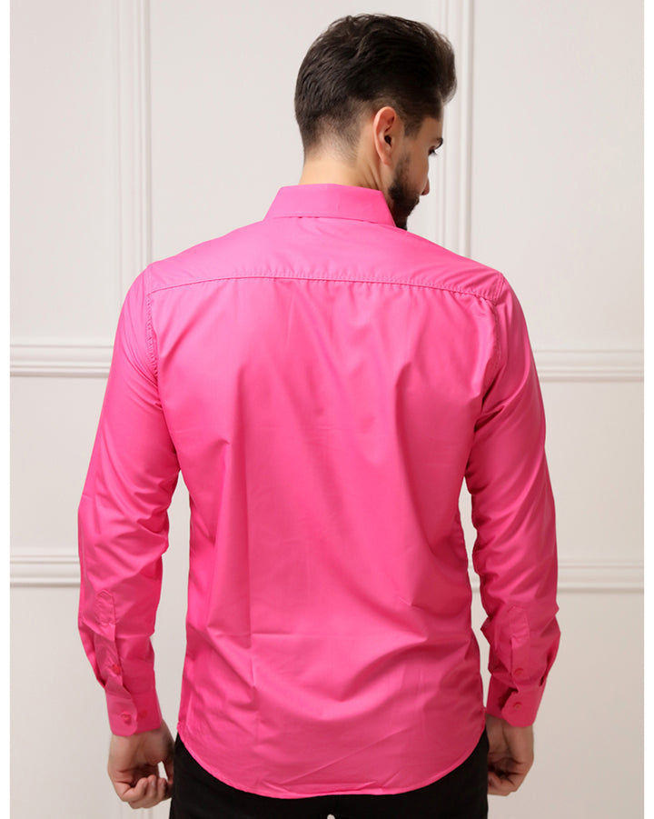 Men's Cotton Dark Pink Formal Shirt