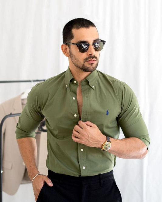 Stylish Light Green Colored Formal Shirt