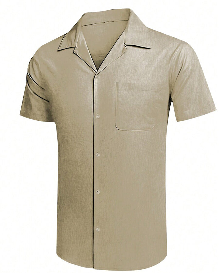 Tailored Fit Beige Colored Rayon Shirt