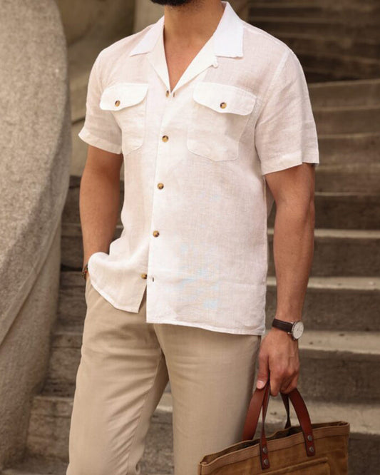 Comfortable Cream Colored Cotton Shirt