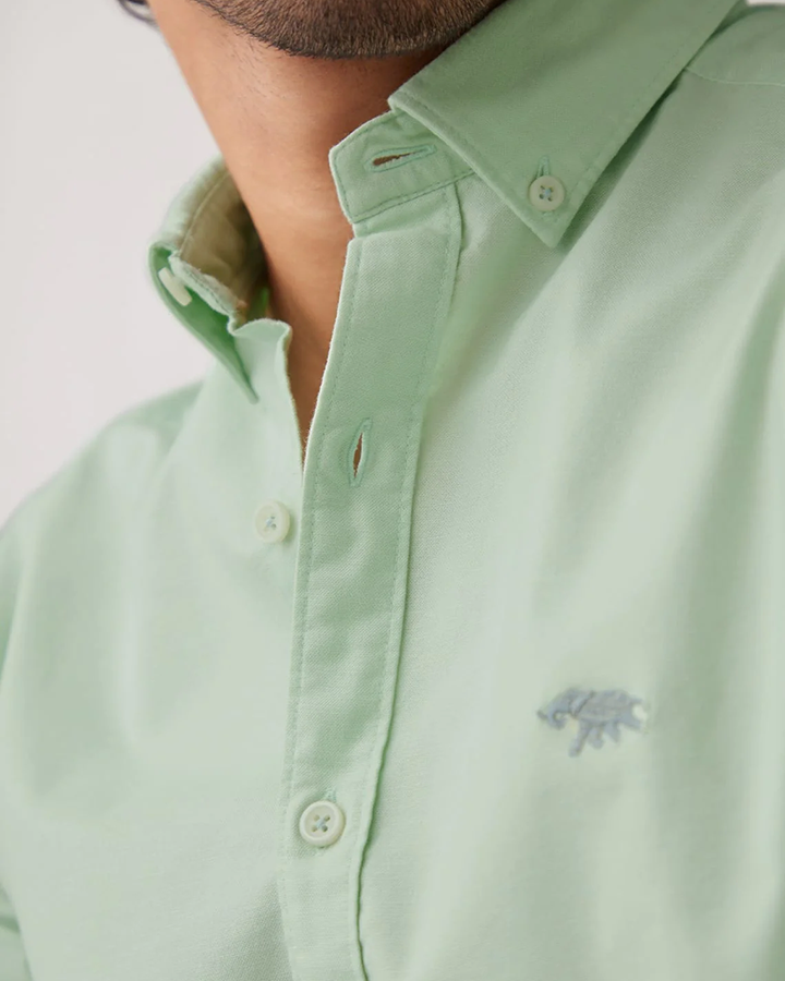 Lemon Green Colored Cotton Shirt