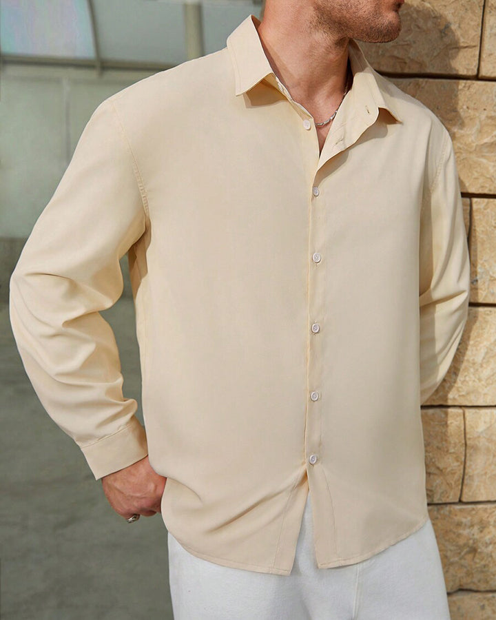 Luxury Cream Colored Cotton Shirt