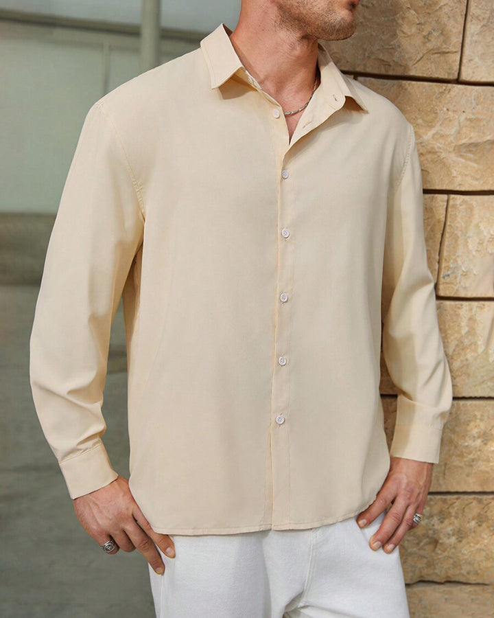 Luxury Cream Colored Cotton Shirt