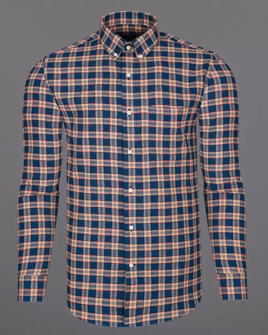 Blue Checkered Full Sleeve Shirt