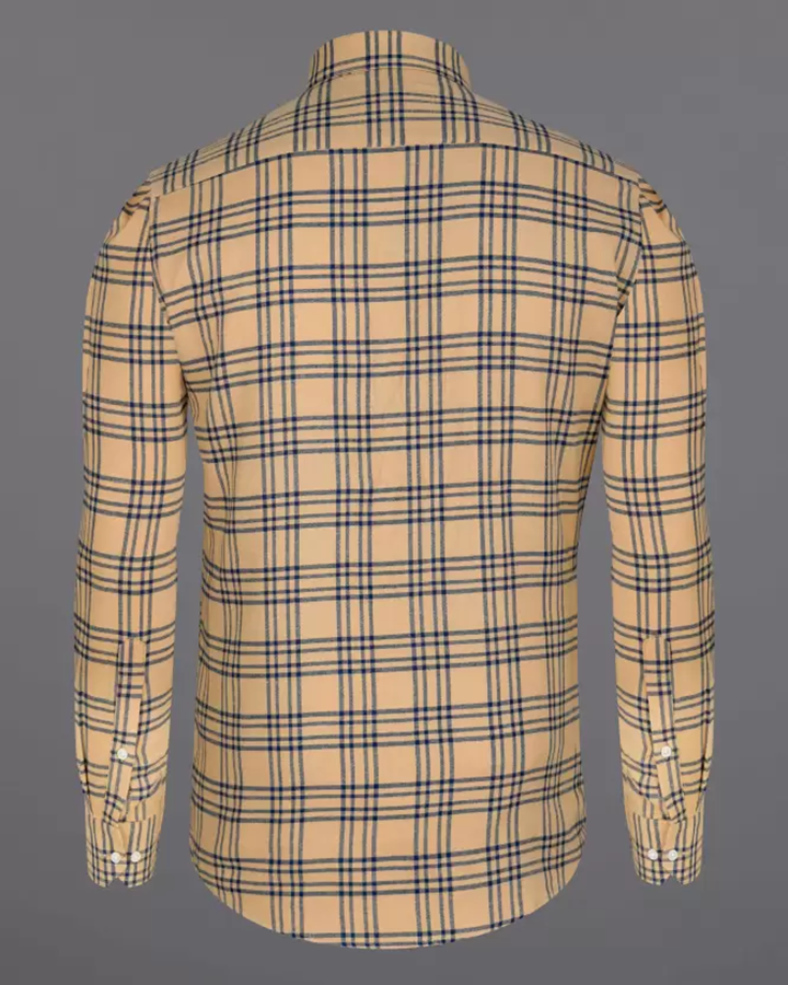 Brown Colored Cotton Checkered Full Sleeve Shirt