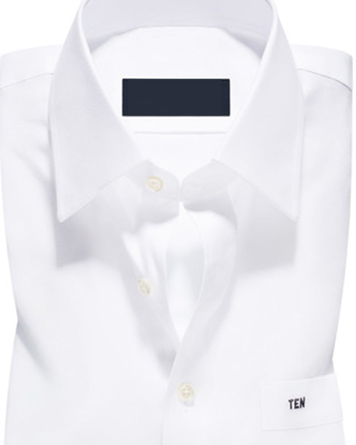 New White Cotton Full Sleeve Shirt