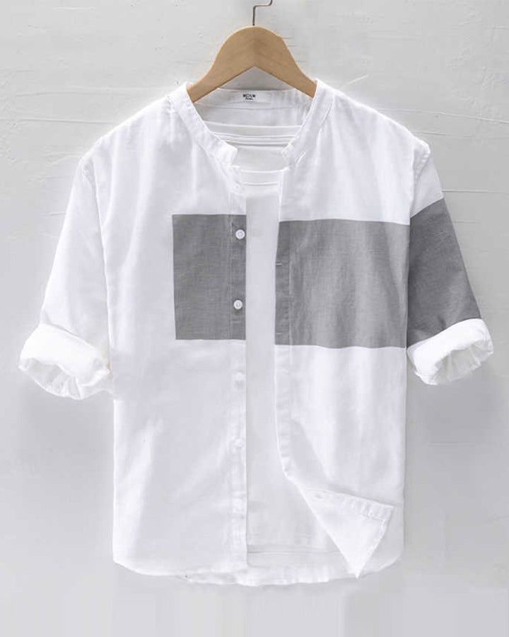 White Colored Cotton Regular Fit Shirt