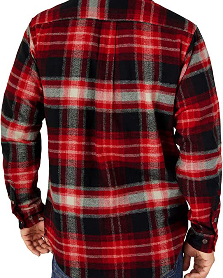 Red & Black Checked Cotton Full Sleeve Shirt