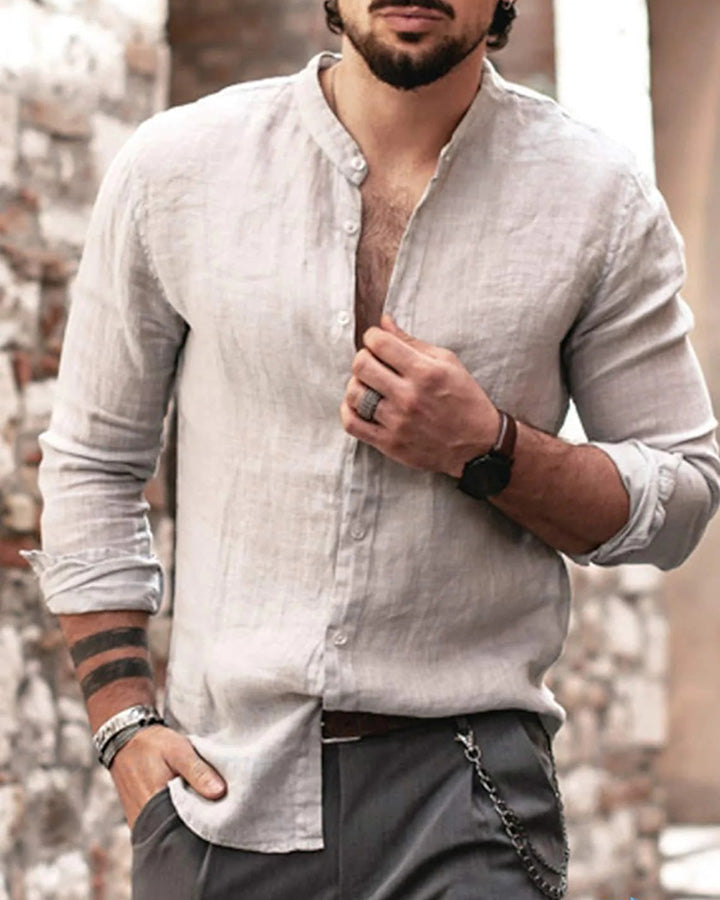 Outdoor Gray Colored Cotton Shirt