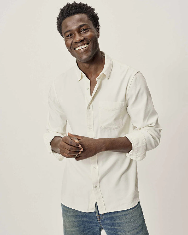 Classic Cream Colored Cotton Shirt