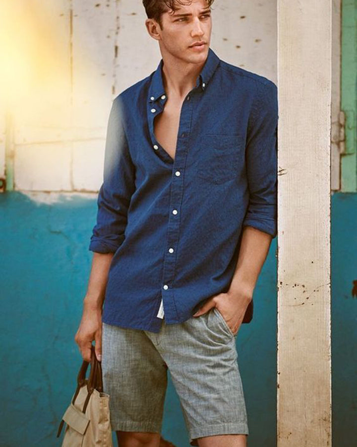 Incredibly Amazing Navy Blue Cotton Shirt