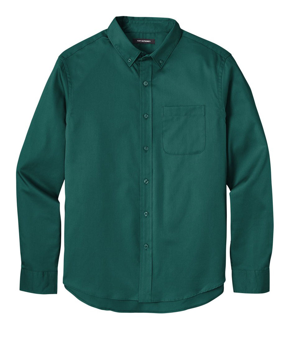 Formal Dark Green Colored Cotton Shirt