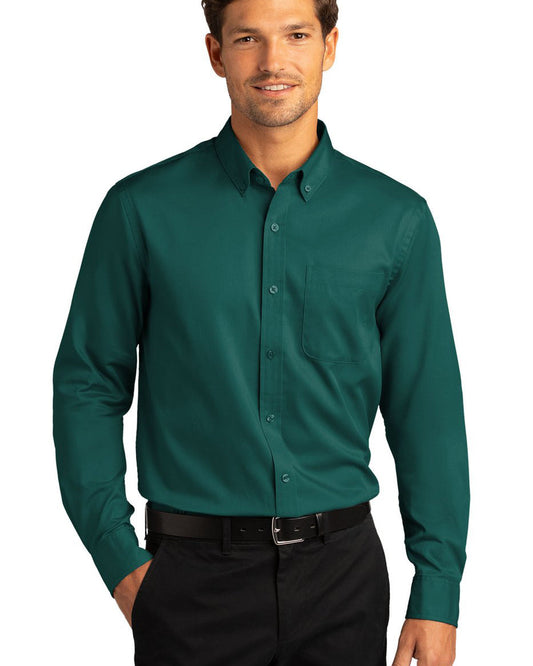 Formal Dark Green Colored Cotton Shirt