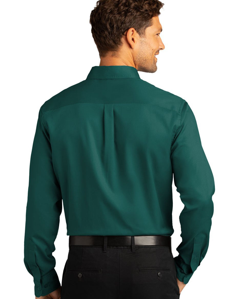 Formal Dark Green Colored Cotton Shirt