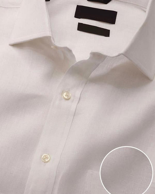 Classic Fit White Colored Cotton Shirt