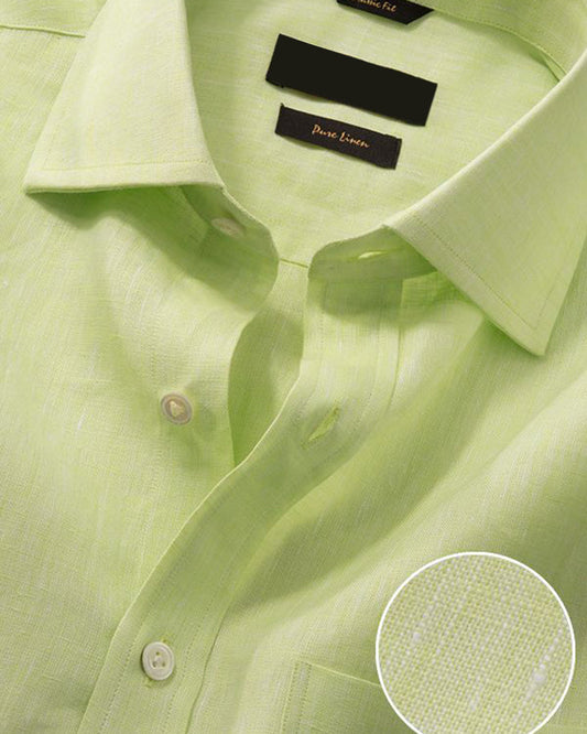 Classic Lime Green Colored Rayon Shirt